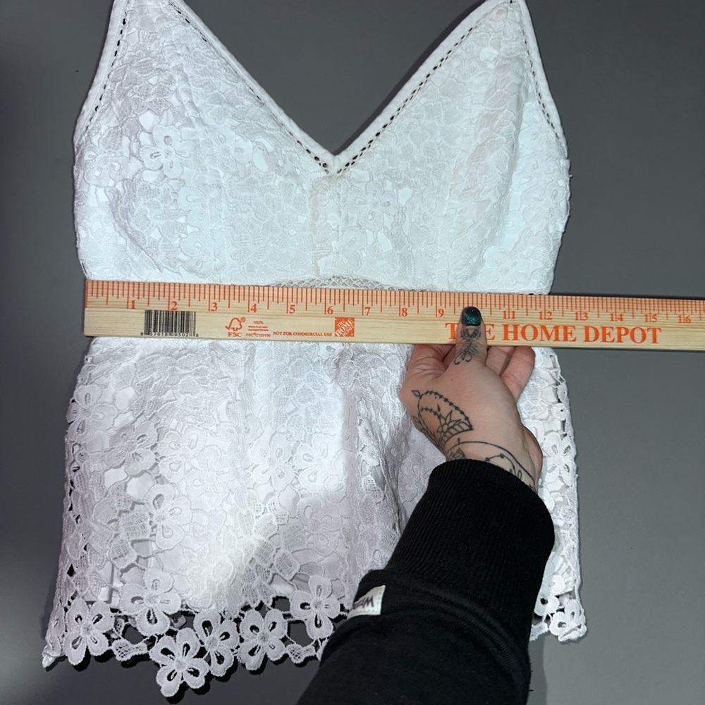 Abercrombie Lace Cami Bundle White & Navy XS NWT Coquette Y2K Fairycore - Picture 8 of 16